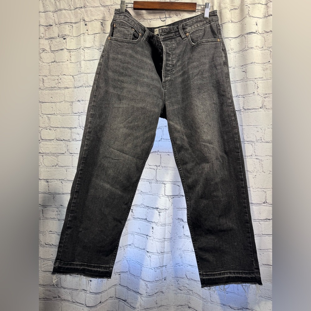 We The Free CRVY Women's High Rise Charcoal/Black Jeans Button Fly